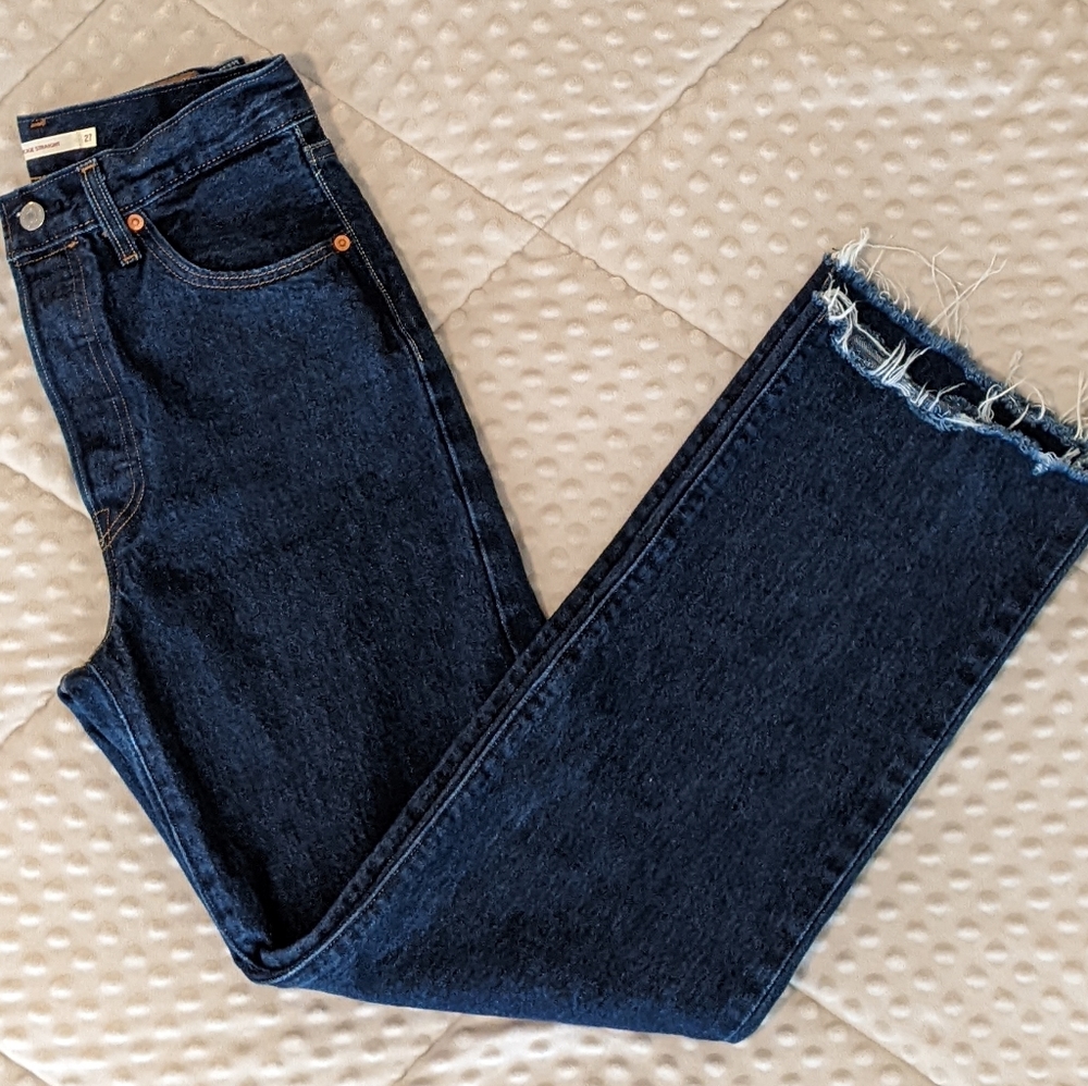 Levi's Ribcage Straight Dark Wash, Size 27